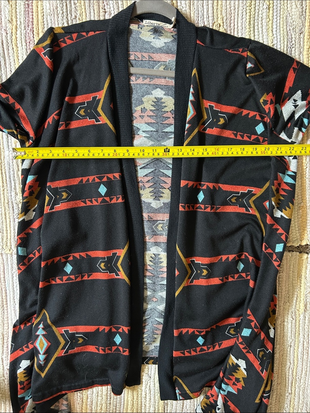 Liberty Love Southwestern Cardigan Large Aztec Waterfall Western Boho - Picture 13 of 15